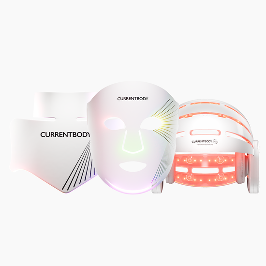 CurrentBody Skin Capacete de Crescimento Capilar com LED & Kit LED para Rosto e Pescoço: Série 3