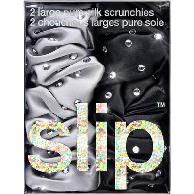 slip Crystal Large Scrunchie Set - Moonlight
