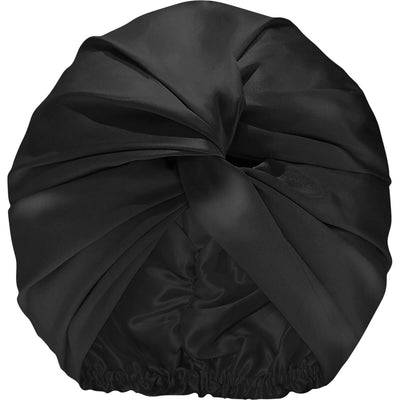 slip Pure Silk Turban - Black